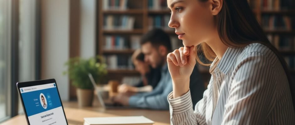 Blog Post: linkedin job hunting - Professional illustration