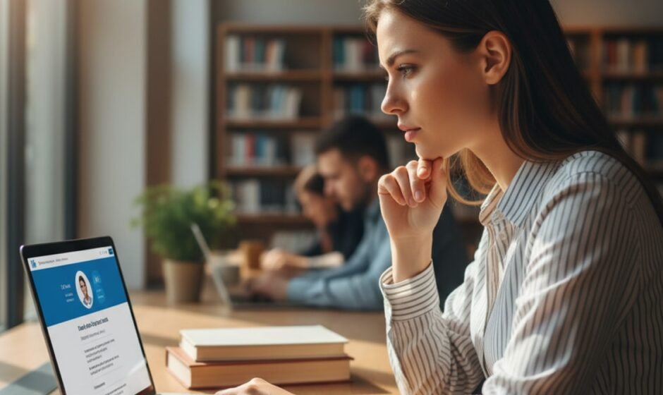 Blog Post: linkedin job hunting - Professional illustration